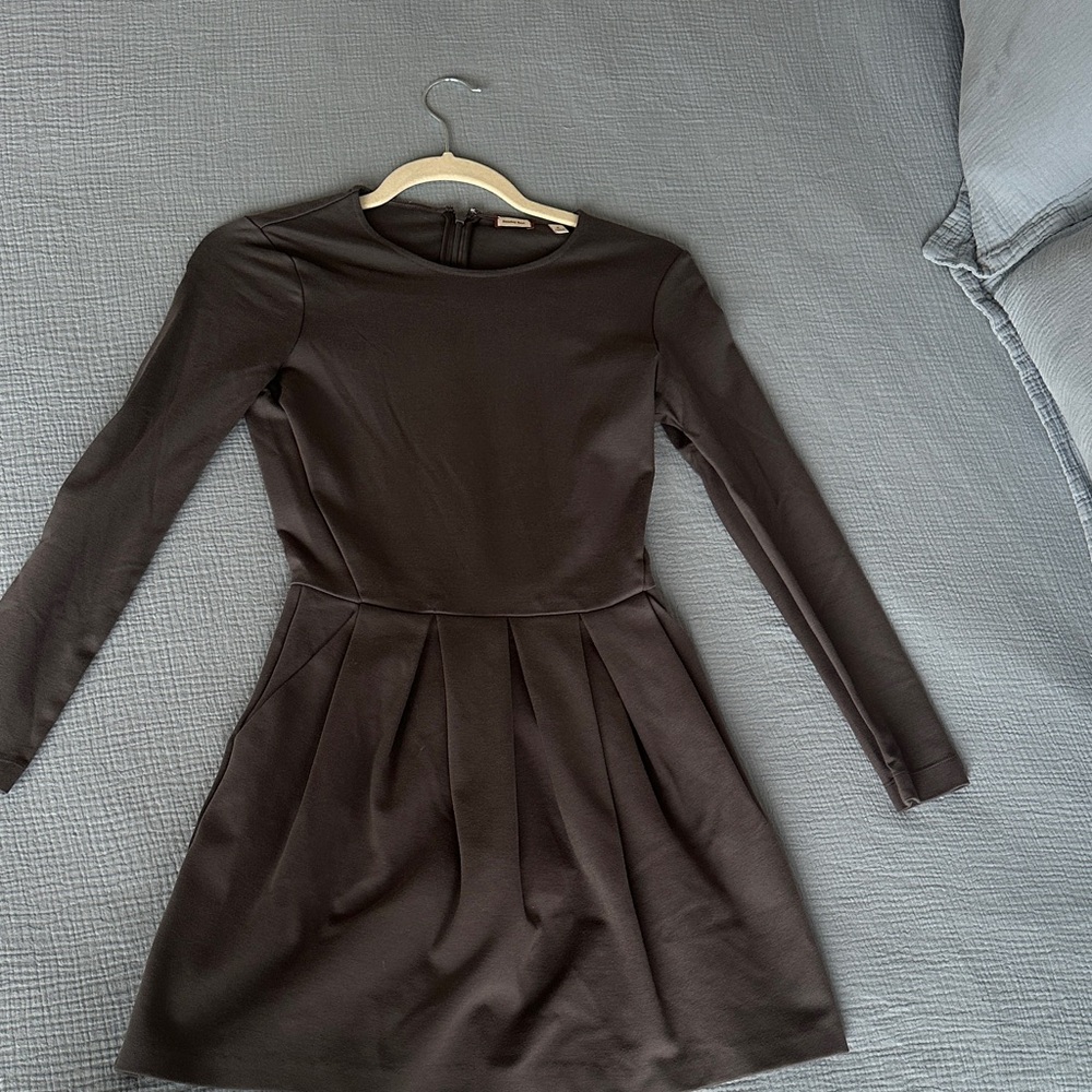 Sunday Best Charcoal Long Sleeve Dress